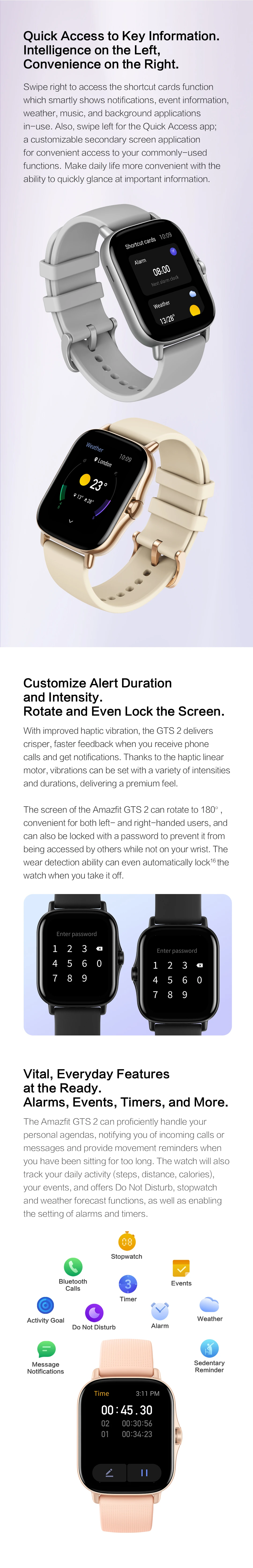 Amazfit GTS 2 Smart Watch - Urban Grey | 146-W1969OV2N
