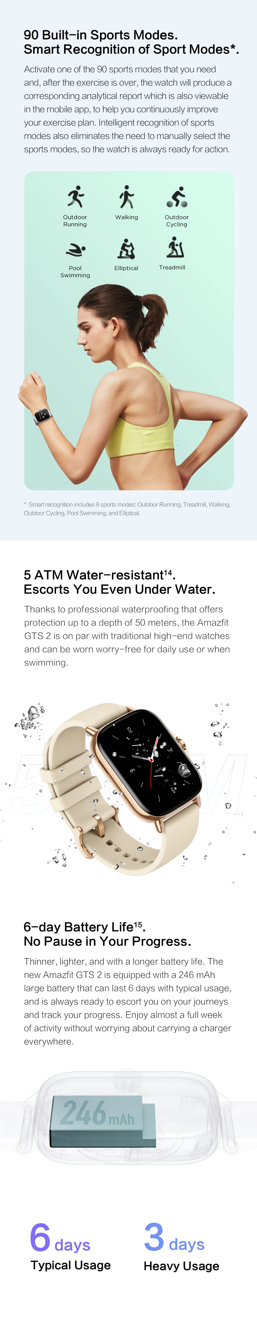 Relógio Smart Amazfit GTS 2 Dourado - Ailos Aproxima
